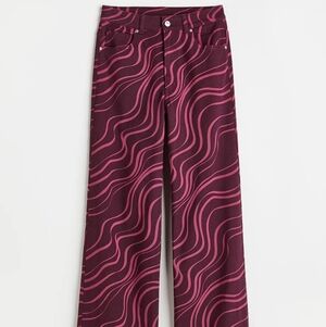 H&M Wide Twill Pants Wavy
